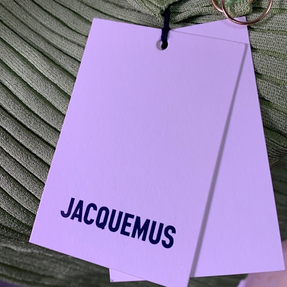 NWT JACQUEMUS LA ROBE PIGOLO RIB KNIT DRESS | APPLE GREEN - Picture 5 of 10